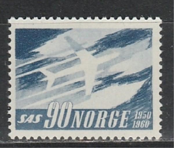 Норвегия 1961, 10 лет Авиакомпании SAS, 1 марка